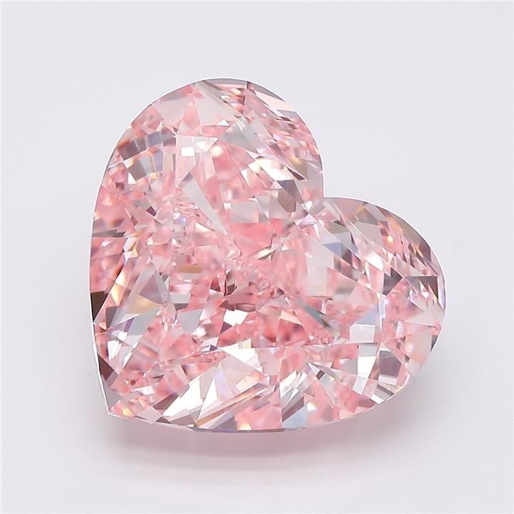 Loose Diamond - HEART 14.75ct Fancy Vivid Pink VS1: Loose Diamond - HEART 14.75ct Fancy Vivid Pink VS1 Source: This is a real non-mined Diamond that has been grown in a lab Shape: HEART Carats: 14.75 Color: Fancy Vivid Pink Certification: IGI Video: