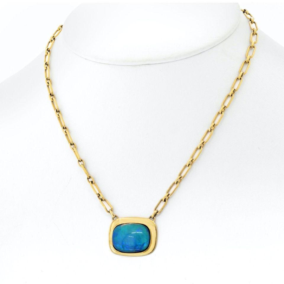 Cartier Vintage 1970s 18K Yellow Gold Fire Opal Necklace (1 of 4)