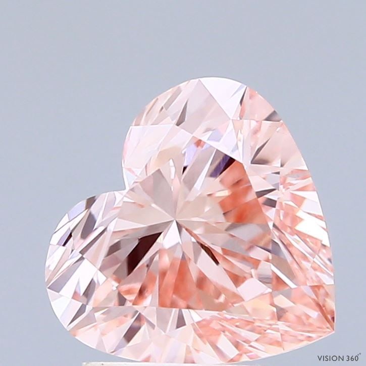 Loose Diamond - HEART 2.51ct Fancy Intense Pink VS1: Loose Diamond - HEART 2.51ct Fancy Intense Pink VS1 Source: This is a real non-mined Diamond that has been grown in a lab Shape: HEART Carats: 2.51 Color: Fancy Intense Pink Certification: IGI Video: