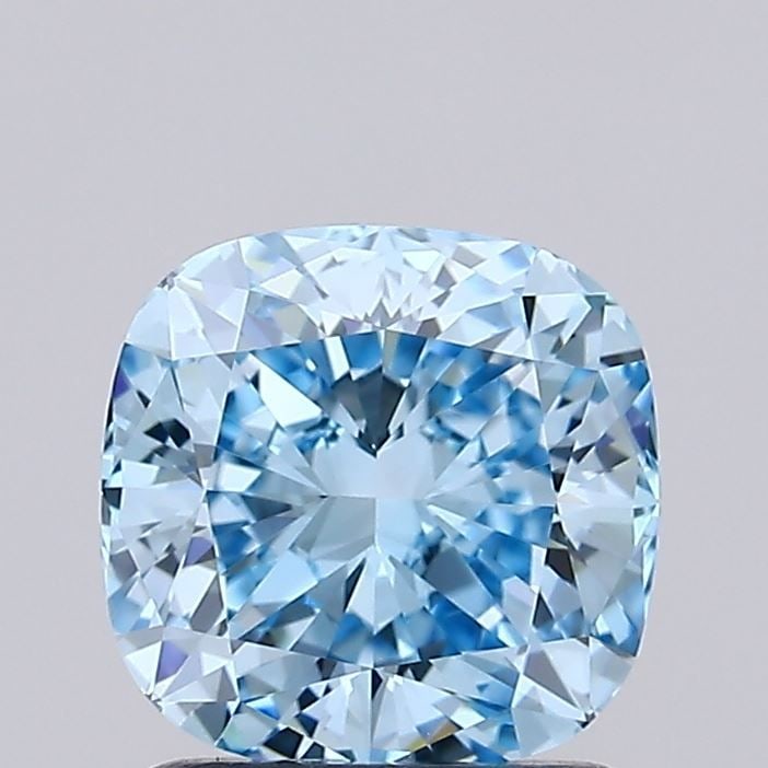 Loose Diamond - CUSHION MODIFIED 1.5ct Fancy Vivid Blue VVS2: Loose Diamond - CUSHION MODIFIED 1.5ct Fancy Vivid Blue VVS2 Source: This is a real non-mined Diamond that has been grown in a lab Shape: CUSHION MODIFIED Carats: 1.5 Color: Fancy Vivid Blue Certifica