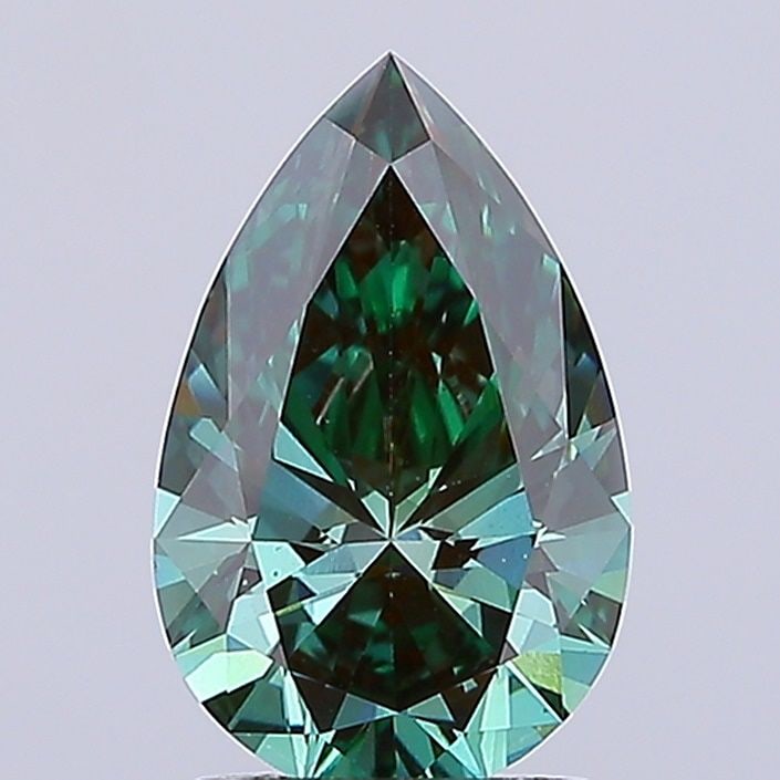 Loose Diamond - PEAR 2.05ct Fancy Vivid Green VS1: Loose Diamond - PEAR 2.05ct Fancy Vivid Green VS1 Source: This is a real non-mined Diamond that has been grown in a lab Shape: PEAR Carats: 2.05 Color: Fancy Vivid Green Certification: IGI Video: