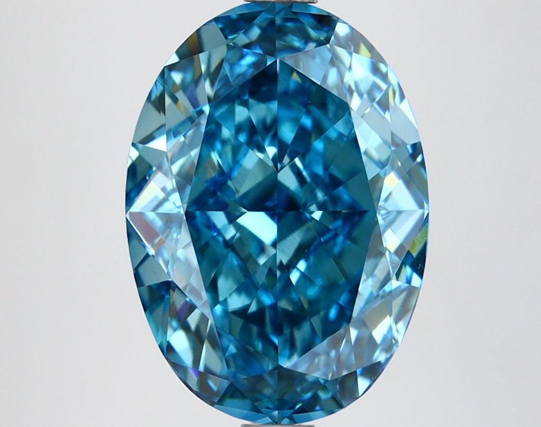Loose Diamond - OVAL 4.54ct Fancy Vivid Blue VS1: Loose Diamond - OVAL 4.54ct Fancy Vivid Blue VS1 Source: This is a real non-mined Diamond that has been grown in a lab Shape: OVAL Carats: 4.54 Color: Fancy Vivid Blue Certification: IGI Video: