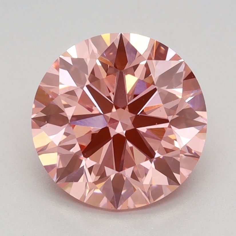 Ideal Loose Diamond - ROUND 1.83ct Fancy Vivid Pink VS1: Ideal Loose Diamond - ROUND 1.83ct Fancy Vivid Pink VS1 Source: This is a real non-mined Diamond that has been grown in a lab Shape: ROUND Carats: 1.83 Color: Fancy Vivid Pink Certification: IGI Video