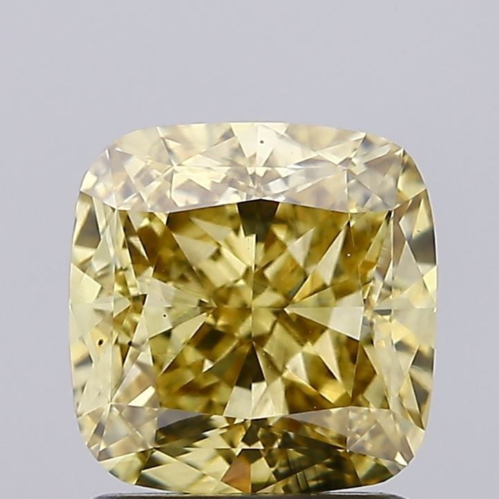 Loose Diamond - CUSHION MODIFIED 2.02ct Fancy Intense Yellow VS2: Loose Diamond - CUSHION MODIFIED 2.02ct Fancy Intense Yellow VS2 Source: This is a real non-mined Diamond that has been grown in a lab Shape: CUSHION MODIFIED Carats: 2.02 Color: Fancy Intense Yellow