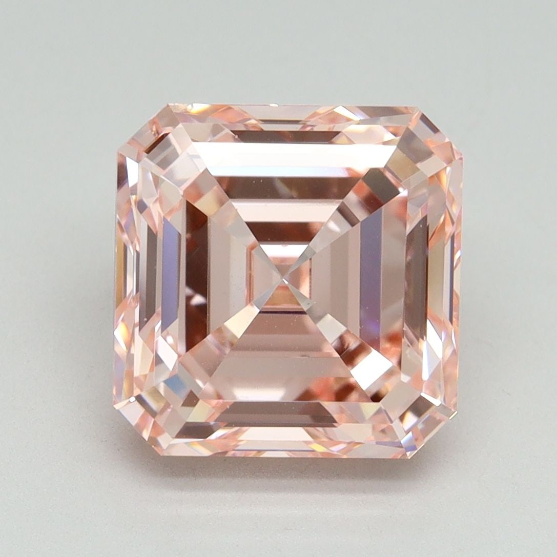Loose Diamond - ASSCHER 5.02ct Fancy Vivid Pink VS2: Loose Diamond - ASSCHER 5.02ct Fancy Vivid Pink VS2 Source: This is a real non-mined Diamond that has been grown in a lab Shape: ASSCHER Carats: 5.02 Color: Fancy Vivid Pink Certification: IGI Video: