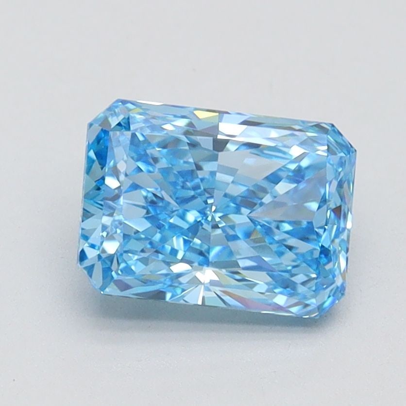 Loose Diamond - RADIANT 1.51ct Fancy Vivid Blue VVS2: Loose Diamond - RADIANT 1.51ct Fancy Vivid Blue VVS2 Source: This is a real non-mined Diamond that has been grown in a lab Shape: RADIANT Carats: 1.51 Color: Fancy Vivid Blue Certification: IGI Video: