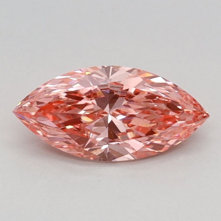 Loose Diamond - MARQUISE 0.53ct Fancy Vivid Pink VVS2: Loose Diamond - MARQUISE 0.53ct Fancy Vivid Pink VVS2 Source: This is a real non-mined Diamond that has been grown in a lab Shape: MARQUISE Carats: 0.53 Color: Fancy Vivid Pink Certification: IGI Vide