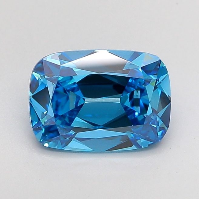 Loose Diamond - CUSHION BRILLIANT 2.03ct Fancy Vivid Blue VVS2: Loose Diamond - CUSHION BRILLIANT 2.03ct Fancy Vivid Blue VVS2 Source: This is a real non-mined Diamond that has been grown in a lab Shape: CUSHION BRILLIANT Carats: 2.03 Color: Fancy Vivid Blue Certi