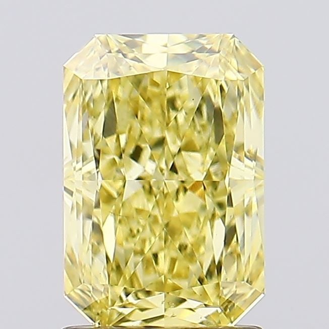 Loose Diamond - RADIANT 1.89ct Fancy Vivid Yellow VS1: Loose Diamond - RADIANT 1.89ct Fancy Vivid Yellow VS1 Source: This is a real non-mined Diamond that has been grown in a lab Shape: RADIANT Carats: 1.89 Color: Fancy Vivid Yellow Certification: IGI Vid