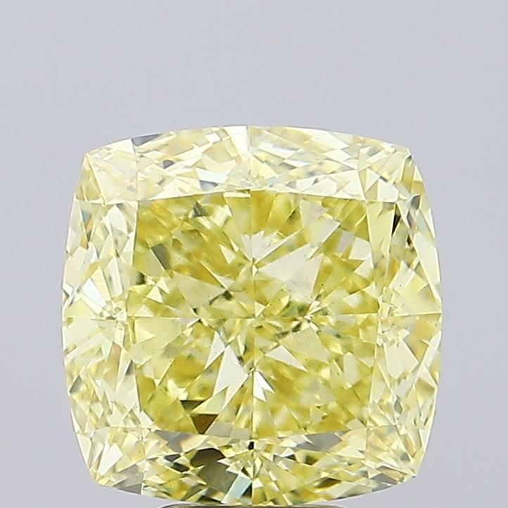 Loose Diamond - CUSHION MODIFIED 7.75ct Fancy Intense Yellow VS1: Loose Diamond - CUSHION MODIFIED 7.75ct Fancy Intense Yellow VS1 Source: This is a real non-mined Diamond that has been grown in a lab Shape: CUSHION MODIFIED Carats: 7.75 Color: Fancy Intense Yellow