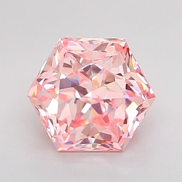 Loose Diamond - HEXAGONAL 1.54ct Fancy Intense Pink VVS2: Loose Diamond - HEXAGONAL 1.54ct Fancy Intense Pink VVS2 Source: This is a real non-mined Diamond that has been grown in a lab Shape: HEXAGONAL Carats: 1.54 Color: Fancy Intense Pink Certification: IG