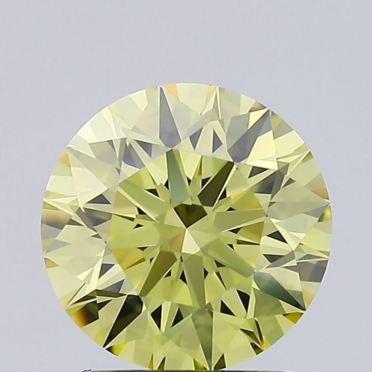Ideal Loose Diamond - ROUND 2.06ct Fancy Intense Yellow IF: Ideal Loose Diamond - ROUND 2.06ct Fancy Intense Yellow IF Source: This is a real non-mined Diamond that has been grown in a lab Shape: ROUND Carats: 2.06 Color: Fancy Intense Yellow Certification: IG