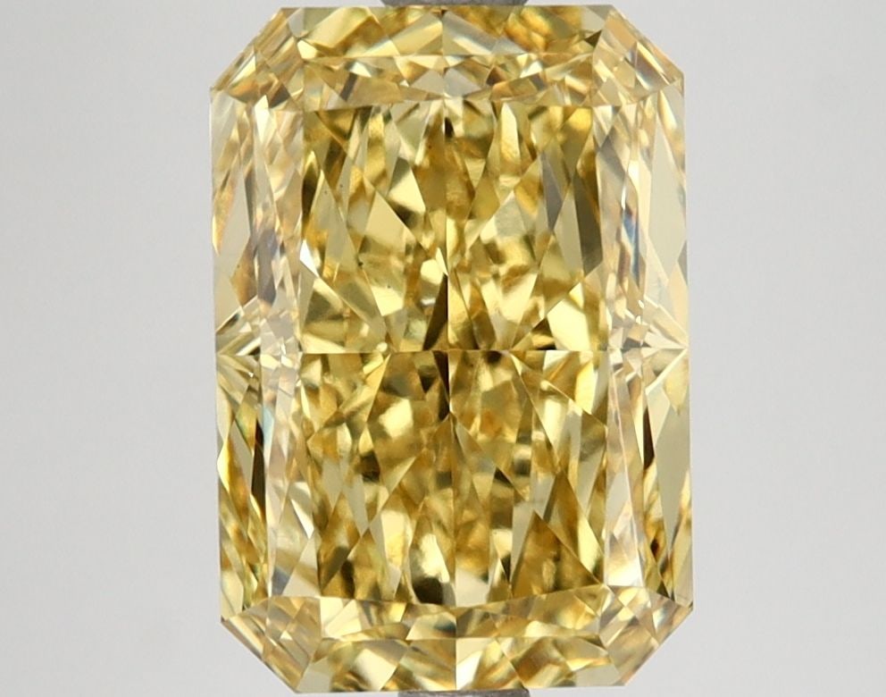 Loose Diamond - RADIANT 3.56ct Fancy Vivid Yellow VS1: Loose Diamond - RADIANT 3.56ct Fancy Vivid Yellow VS1 Source: This is a real non-mined Diamond that has been grown in a lab Shape: RADIANT Carats: 3.56 Color: Fancy Vivid Yellow Certification: IGI Vid