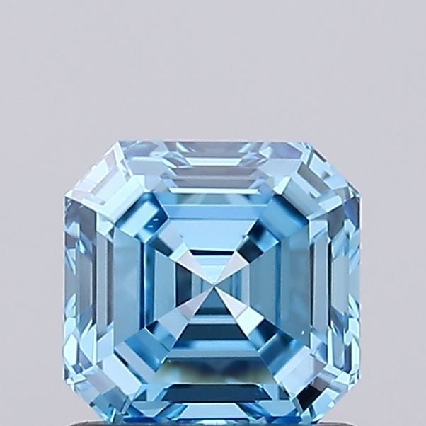 Loose Diamond - ASSCHER 1.0ct Fancy Vivid Blue VS2: Loose Diamond - ASSCHER 1.0ct Fancy Vivid Blue VS2 Source: This is a real non-mined Diamond that has been grown in a lab Shape: ASSCHER Carats: 1.0 Color: Fancy Vivid Blue Certification: IGI Video: