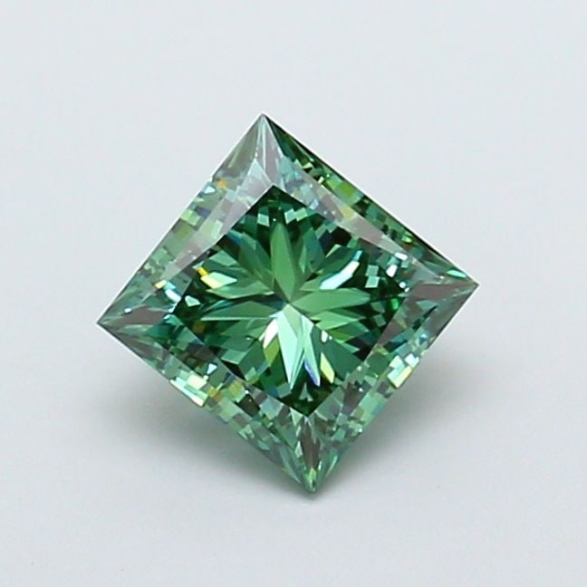 Loose Diamond - PRINCESS 2.01ct Fancy Vivid Green VVS2 (1 of 1)