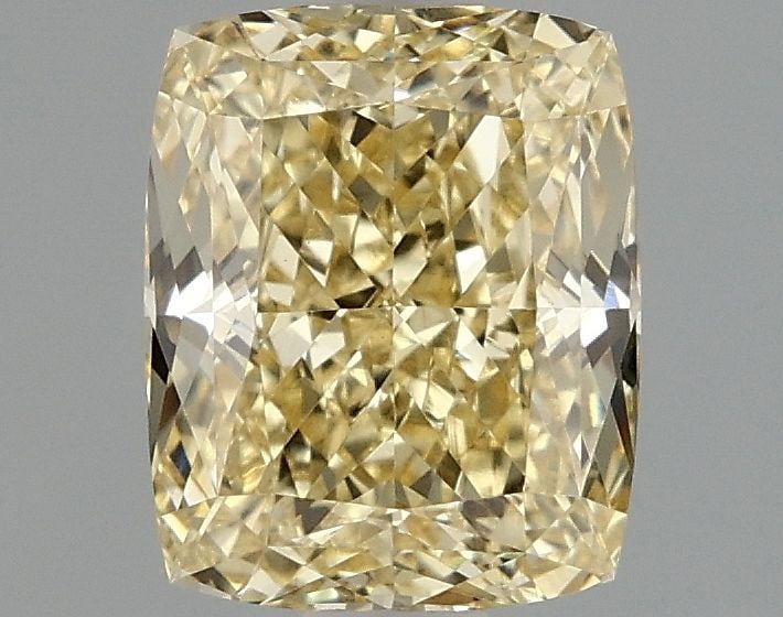 Loose Diamond - CUSHION MODIFIED 1.59ct Fancy Vivid Yellow VVS2: Loose Diamond - CUSHION MODIFIED 1.59ct Fancy Vivid Yellow VVS2 Source: This is a real non-mined Diamond that has been grown in a lab Shape: CUSHION MODIFIED Carats: 1.59 Color: Fancy Vivid Yellow Cer