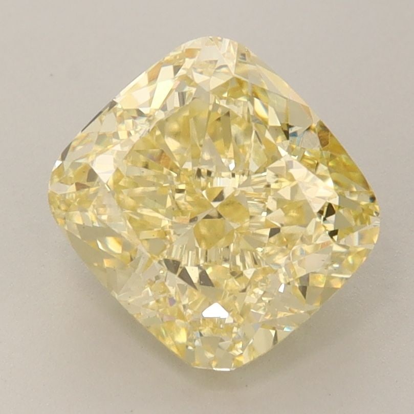 Loose Diamond - CUSHION BRILLIANT 2.76ct Fancy Vivid Yellow VS2: Loose Diamond - CUSHION BRILLIANT 2.76ct Fancy Vivid Yellow VS2 Source: This is a real non-mined Diamond that has been grown in a lab Shape: CUSHION BRILLIANT Carats: 2.76 Color: Fancy Vivid Yellow Ce
