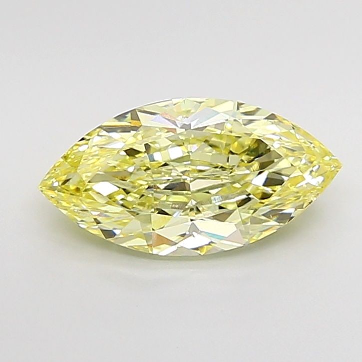 Loose Diamond - MARQUISE 2.01ct Fancy Yellow SI1: Loose Diamond - MARQUISE 2.01ct Fancy Yellow SI1 Source: This is a real non-mined Diamond that has been grown in a lab Shape: MARQUISE Carats: 2.01 Color: Fancy Yellow Certification: IGI Video: