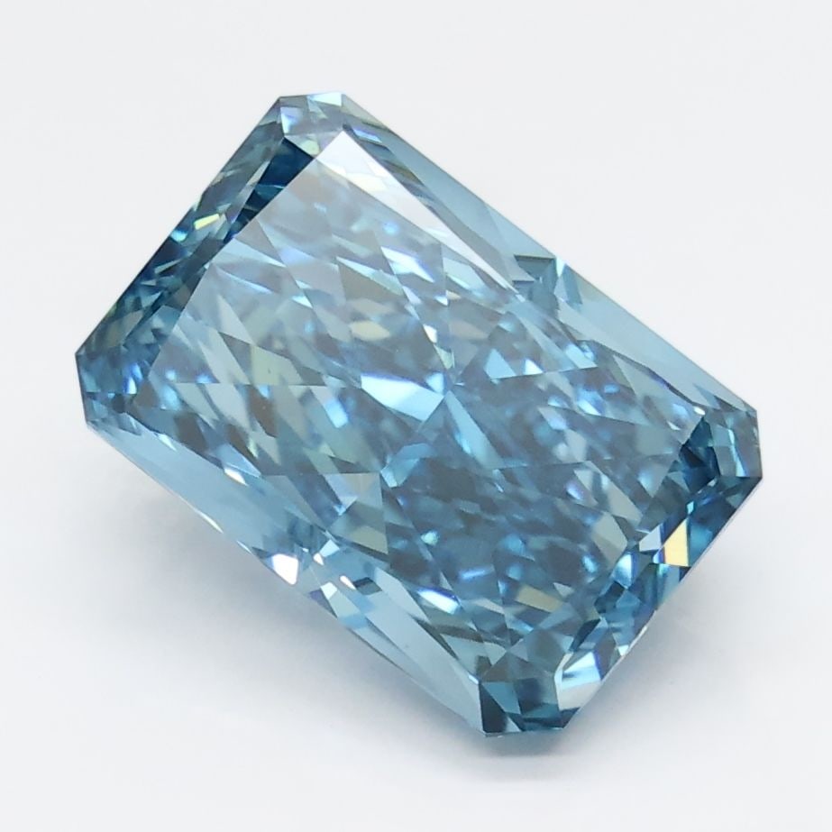 Loose Diamond - RADIANT 4.07ct Fancy Vivid Blue VS1: Loose Diamond - RADIANT 4.07ct Fancy Vivid Blue VS1 Source: This is a real non-mined Diamond that has been grown in a lab Shape: RADIANT Carats: 4.07 Color: Fancy Vivid Blue Certification: IGI Video: