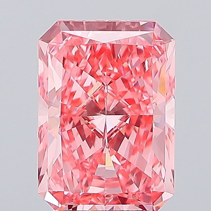 Loose Diamond - RADIANT 4.0ct Fancy Vivid Pink VS1: Loose Diamond - RADIANT 4.0ct Fancy Vivid Pink VS1 Source: This is a real non-mined Diamond that has been grown in a lab Shape: RADIANT Carats: 4.0 Color: Fancy Vivid Pink Certification: IGI Video: