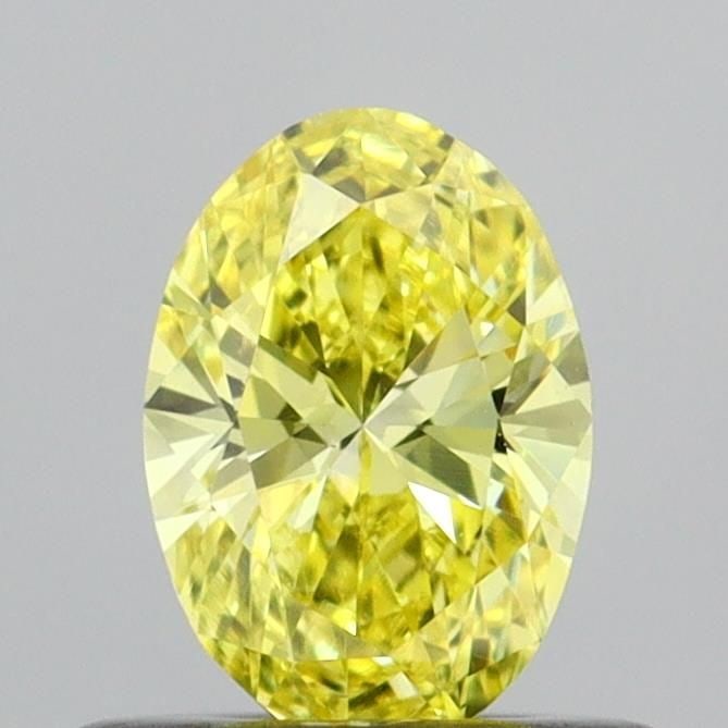 Loose Diamond - OVAL 0.45ct Fancy Vivid Yellow VS1: Loose Diamond - OVAL 0.45ct Fancy Vivid Yellow VS1 Source: This is a real non-mined Diamond that has been grown in a lab Shape: OVAL Carats: 0.45 Color: Fancy Vivid Yellow Certification: IGI Video: