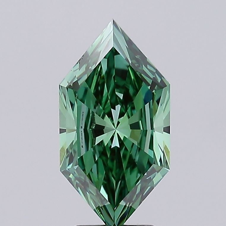 Loose Diamond - HEXAGONAL 3.99ct Fancy Vivid Green VVS2 (1 of 1)