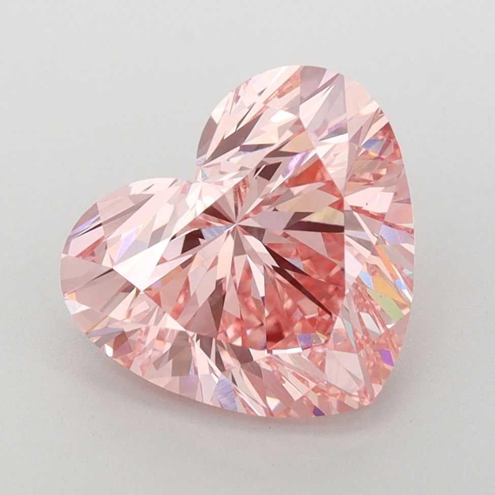 Loose Diamond - HEART 3.54ct Fancy Vivid Pink VS1: Loose Diamond - HEART 3.54ct Fancy Vivid Pink VS1 Source: This is a real non-mined Diamond that has been grown in a lab Shape: HEART Carats: 3.54 Color: Fancy Vivid Pink Certification: IGI Video: