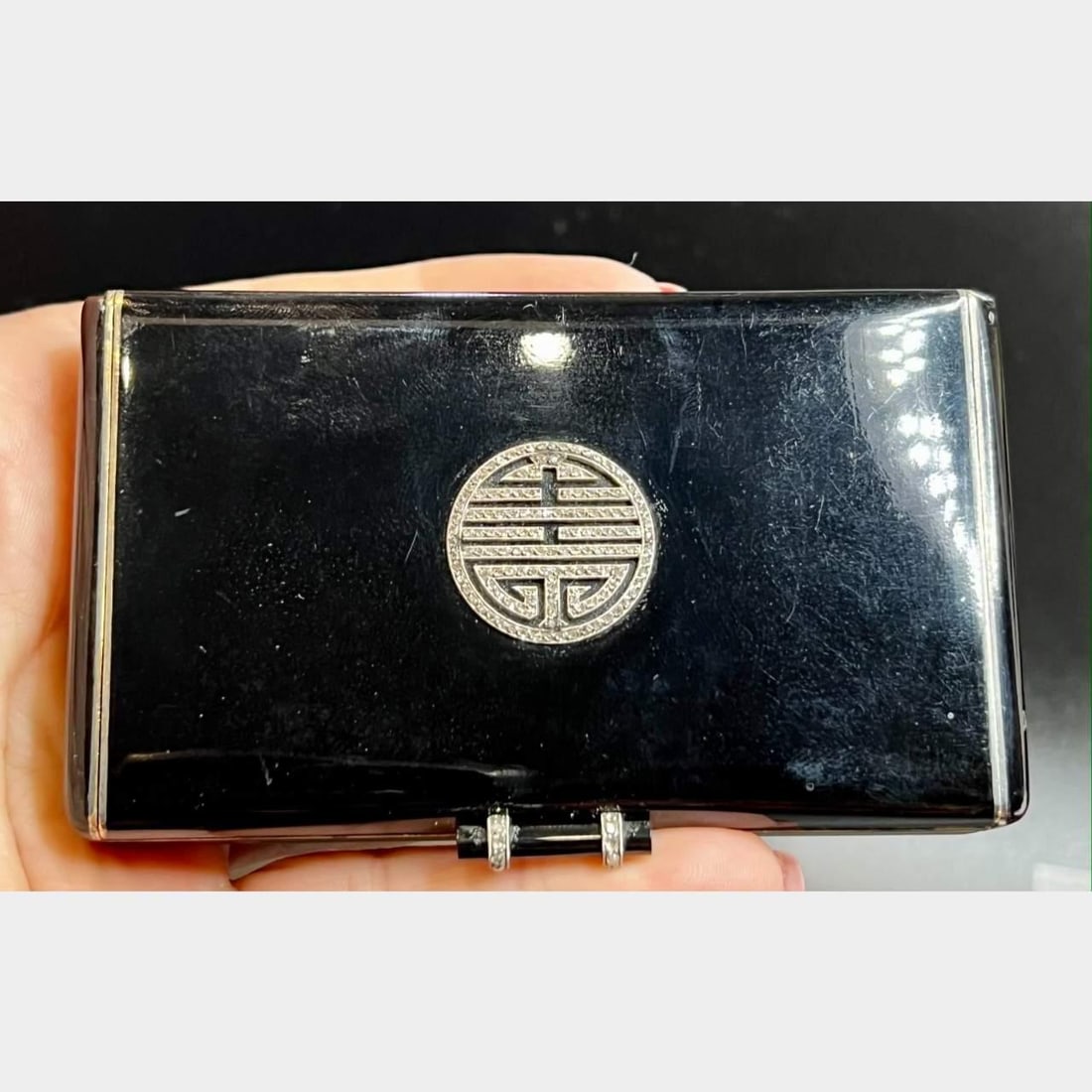 Cartier Paris 18K Gold Silver Makeup Compact 3.5 x 2 x 0.5 (1 of 3)