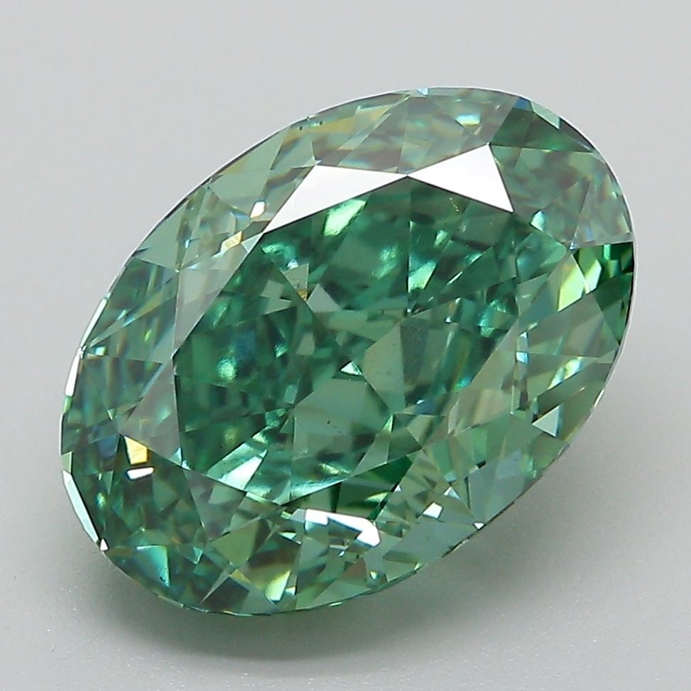 Loose Diamond - OVAL 5.23ct Fancy Vivid Green VS1 (1 of 1)