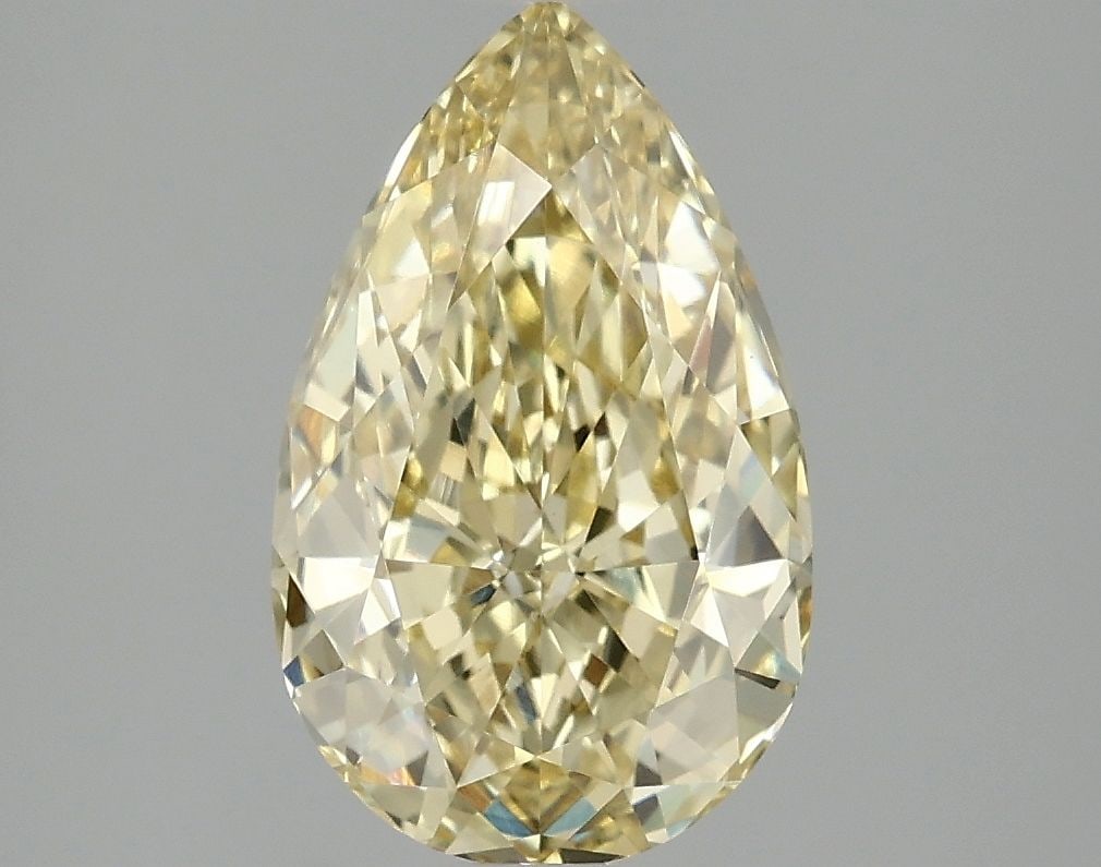 Loose Diamond - PEAR 2.08ct Fancy Vivid Yellow VVS2: Loose Diamond - PEAR 2.08ct Fancy Vivid Yellow VVS2 Source: This is a real non-mined Diamond that has been grown in a lab Shape: PEAR Carats: 2.08 Color: Fancy Vivid Yellow Certification: IGI Video: