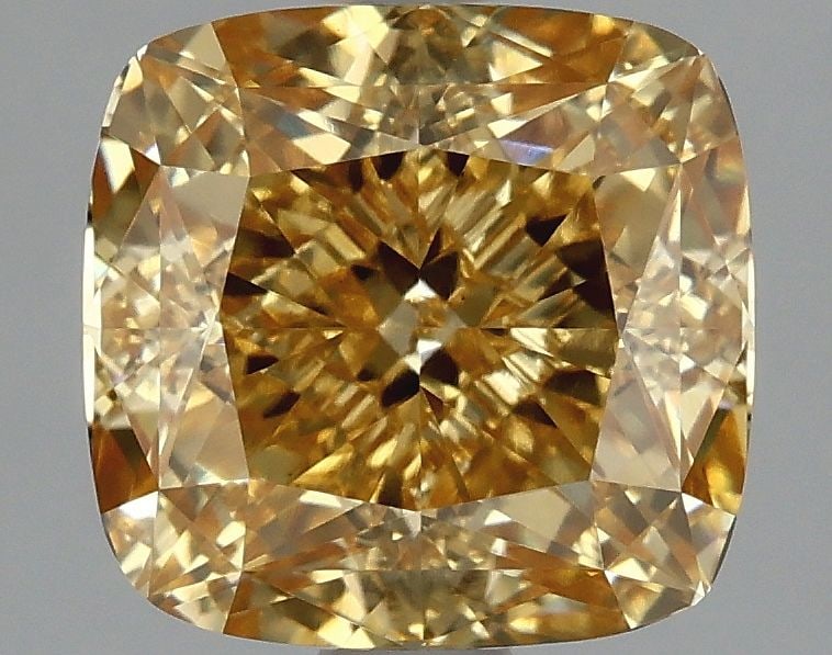 Loose Diamond - CUSHION MODIFIED 2.08ct Fancy Vivid Yellow VS1: Loose Diamond - CUSHION MODIFIED 2.08ct Fancy Vivid Yellow VS1 Source: This is a real non-mined Diamond that has been grown in a lab Shape: CUSHION MODIFIED Carats: 2.08 Color: Fancy Vivid Yellow Cert