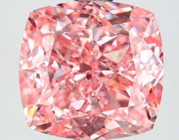 Loose Diamond - CUSHION MODIFIED 2.73ct Fancy Vivid Pink VVS2: Loose Diamond - CUSHION MODIFIED 2.73ct Fancy Vivid Pink VVS2 Source: This is a real non-mined Diamond that has been grown in a lab Shape: CUSHION MODIFIED Carats: 2.73 Color: Fancy Vivid Pink Certifi