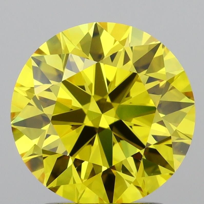 Ideal Loose Diamond - ROUND 1.95ct Fancy Vivid Yellow IF: Ideal Loose Diamond - ROUND 1.95ct Fancy Vivid Yellow IF Source: This is a real non-mined Diamond that has been grown in a lab Shape: ROUND Carats: 1.95 Color: Fancy Vivid Yellow Certification: IGI Vi