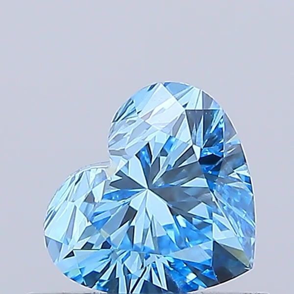 Loose Diamond - HEART 0.55ct Fancy Vivid Blue VS1: Loose Diamond - HEART 0.55ct Fancy Vivid Blue VS1 Source: This is a real non-mined Diamond that has been grown in a lab Shape: HEART Carats: 0.55 Color: Fancy Vivid Blue Certification: IGI Video: