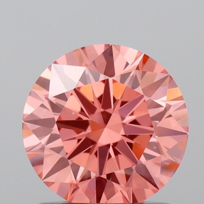Ideal Loose Diamond - ROUND 1.01ct Fancy Vivid Brownish Pink VVS2: Ideal Loose Diamond - ROUND 1.01ct Fancy Vivid Brownish Pink VVS2 Source: This is a real non-mined Diamond that has been grown in a lab Shape: ROUND Carats: 1.01 Color: Fancy Vivid Brownish Pink Certi