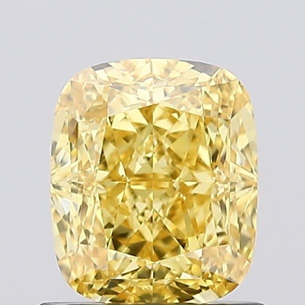 Loose Diamond - CUSHION MODIFIED 1.04ct Fancy Vivid Yellow VS1: Loose Diamond - CUSHION MODIFIED 1.04ct Fancy Vivid Yellow VS1 Source: This is a real non-mined Diamond that has been grown in a lab Shape: CUSHION MODIFIED Carats: 1.04 Color: Fancy Vivid Yellow Cert