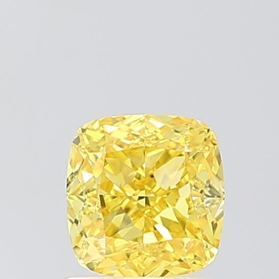 Loose Diamond - CUSHION MODIFIED 1.17ct Fancy Vivid Yellow VS1: Loose Diamond - CUSHION MODIFIED 1.17ct Fancy Vivid Yellow VS1 Source: This is a real non-mined Diamond that has been grown in a lab Shape: CUSHION MODIFIED Carats: 1.17 Color: Fancy Vivid Yellow Cert