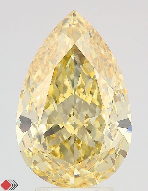 Loose Diamond - PEAR 5.95ct Fancy Intense Yellow VVS2: Loose Diamond - PEAR 5.95ct Fancy Intense Yellow VVS2 Source: This is a real non-mined Diamond that has been grown in a lab Shape: PEAR Carats: 5.95 Color: Fancy Intense Yellow Certification: IGI Vide