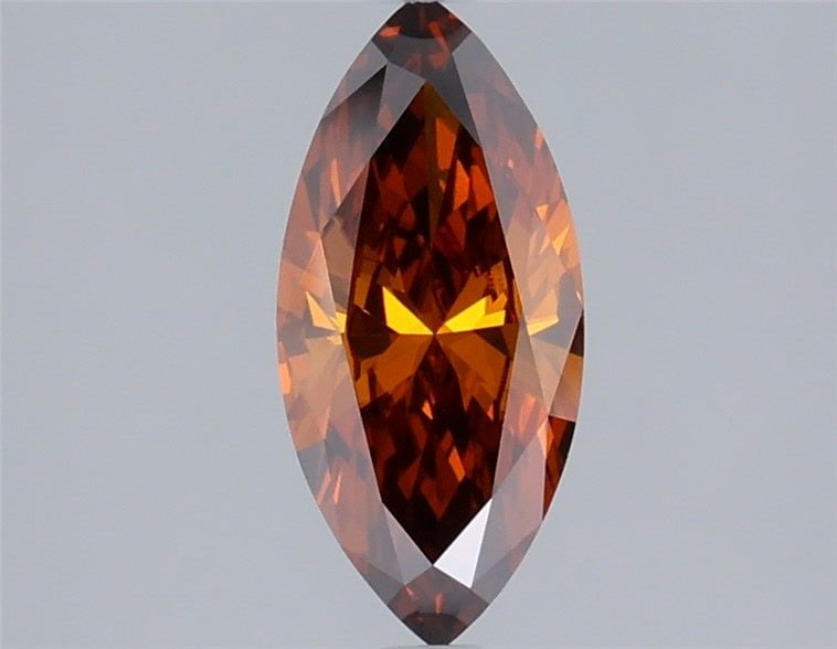 Loose Diamond - MARQUISE 1.03ct Fancy Deep Orange VS1: Loose Diamond - MARQUISE 1.03ct Fancy Deep Orange VS1 Source: This is a real non-mined Diamond that has been grown in a lab Shape: MARQUISE Carats: 1.03 Color: Fancy Deep Orange Certification: IGI Vid
