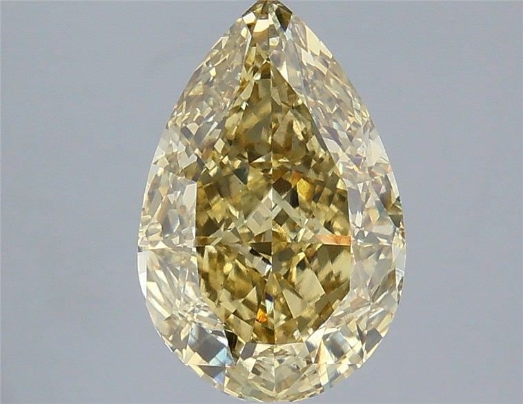 Loose Diamond - PEAR 3.24ct Fancy Intense Gray Yellow VS2: Loose Diamond - PEAR 3.24ct Fancy Intense Gray Yellow VS2 Source: This is a real non-mined Diamond that has been grown in a lab Shape: PEAR Carats: 3.24 Color: Fancy Intense Gray Yellow Certification: