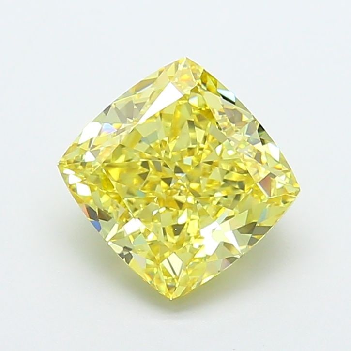Loose Diamond - CUSHION MODIFIED 5.08ct Fancy Intense Yellow VS1: Loose Diamond - CUSHION MODIFIED 5.08ct Fancy Intense Yellow VS1 Source: This is a real non-mined Diamond that has been grown in a lab Shape: CUSHION MODIFIED Carats: 5.08 Color: Fancy Intense Yellow