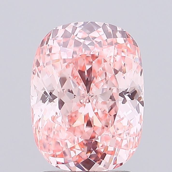 Loose Diamond - CUSHION 2.61ct Fancy Vivid Pink VVS2: Loose Diamond - CUSHION 2.61ct Fancy Vivid Pink VVS2 Source: This is a real non-mined Diamond that has been grown in a lab Shape: CUSHION Carats: 2.61 Color: Fancy Vivid Pink Certification: IGI Video: