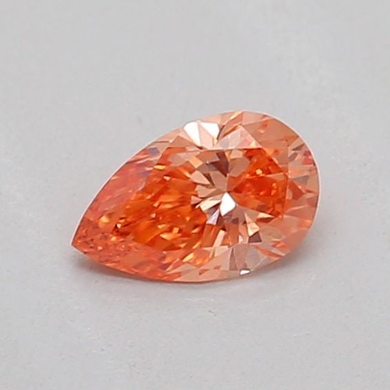Loose Diamond - PEAR 0.17ct Fancy Vivid Pinkish Orange VS2: Loose Diamond - PEAR 0.17ct Fancy Vivid Pinkish Orange VS2 Source: This is a real non-mined Diamond that has been grown in a lab Shape: PEAR Carats: 0.17 Color: Fancy Vivid Pinkish Orange Certificatio