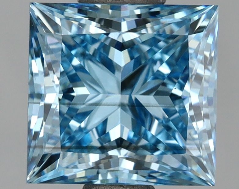 Loose Diamond - PRINCESS 1.61ct Fancy Vivid Blue VS2: Loose Diamond - PRINCESS 1.61ct Fancy Vivid Blue VS2 Source: This is a real non-mined Diamond that has been grown in a lab Shape: PRINCESS Carats: 1.61 Color: Fancy Vivid Blue Certification: IGI Video