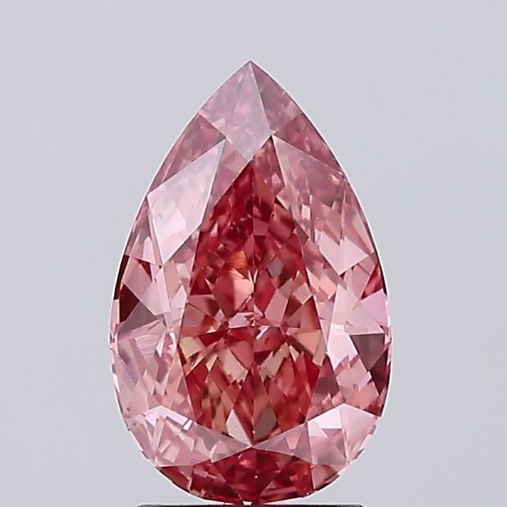 Loose Diamond - PEAR 2.26ct Fancy Vivid Pink VS2: Loose Diamond - PEAR 2.26ct Fancy Vivid Pink VS2 Source: This is a real non-mined Diamond that has been grown in a lab Shape: PEAR Carats: 2.26 Color: Fancy Vivid Pink Certification: IGI Video: