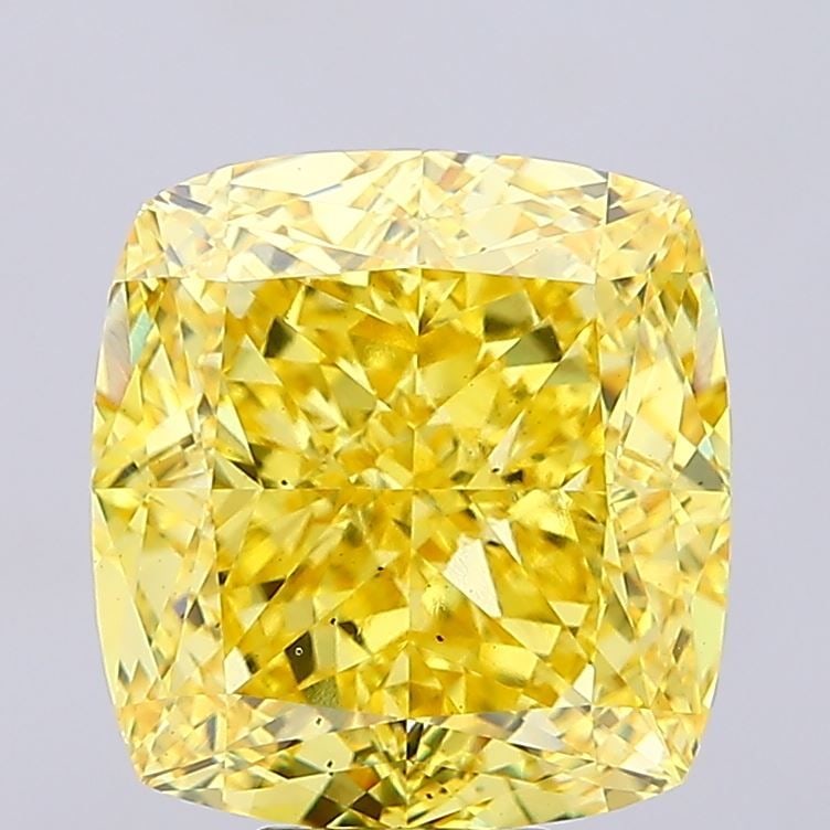 Loose Diamond - CUSHION MODIFIED 10.04ct Fancy Vivid Yellow VS2: Loose Diamond - CUSHION MODIFIED 10.04ct Fancy Vivid Yellow VS2 Source: This is a real non-mined Diamond that has been grown in a lab Shape: CUSHION MODIFIED Carats: 10.04 Color: Fancy Vivid Yellow Ce