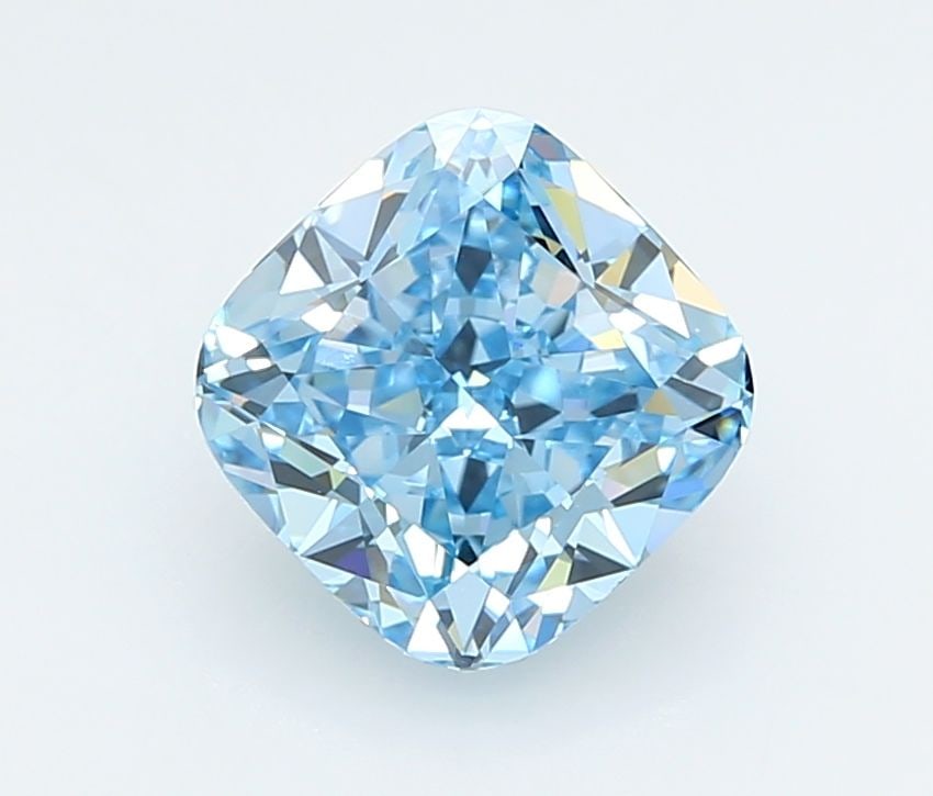 Loose Diamond - CUSHION MODIFIED 3.09ct Fancy Vivid Blue VVS1: Loose Diamond - CUSHION MODIFIED 3.09ct Fancy Vivid Blue VVS1 Source: This is a real non-mined Diamond that has been grown in a lab Shape: CUSHION MODIFIED Carats: 3.09 Color: Fancy Vivid Blue Certifi