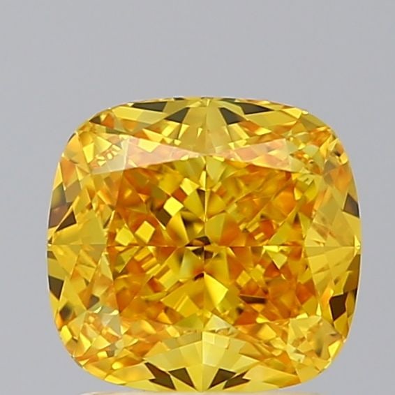 Loose Diamond - CUSHION BRILLIANT 1.53ct Fancy Vivid Yellow VVS2: Loose Diamond - CUSHION BRILLIANT 1.53ct Fancy Vivid Yellow VVS2 Source: This is a real non-mined Diamond that has been grown in a lab Shape: CUSHION BRILLIANT Carats: 1.53 Color: Fancy Vivid Yellow C