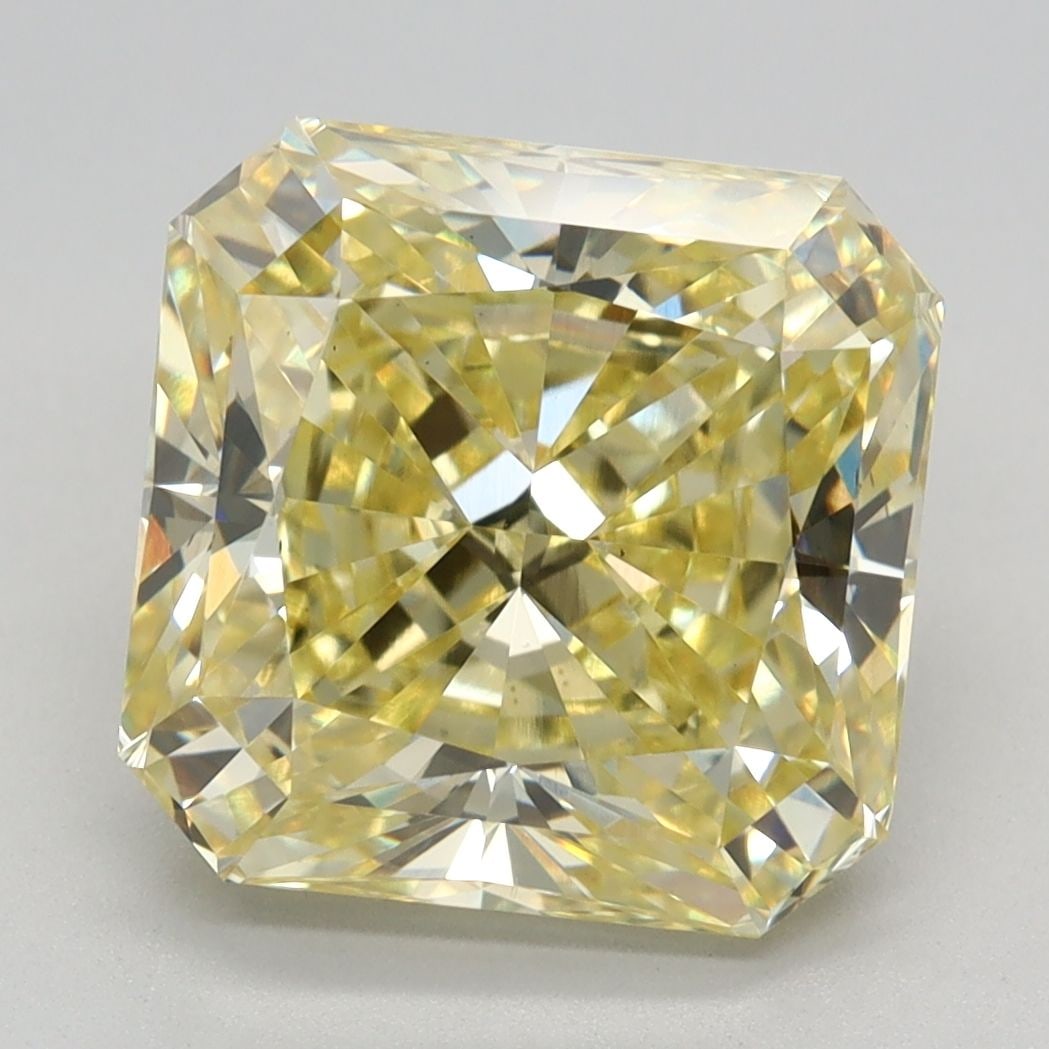Loose Diamond - SQUARE RADIANT 4.29ct Fancy Intense Yellow VS1: Loose Diamond - SQUARE RADIANT 4.29ct Fancy Intense Yellow VS1 Source: This is a real non-mined Diamond that has been grown in a lab Shape: SQUARE RADIANT Carats: 4.29 Color: Fancy Intense Yellow Cert