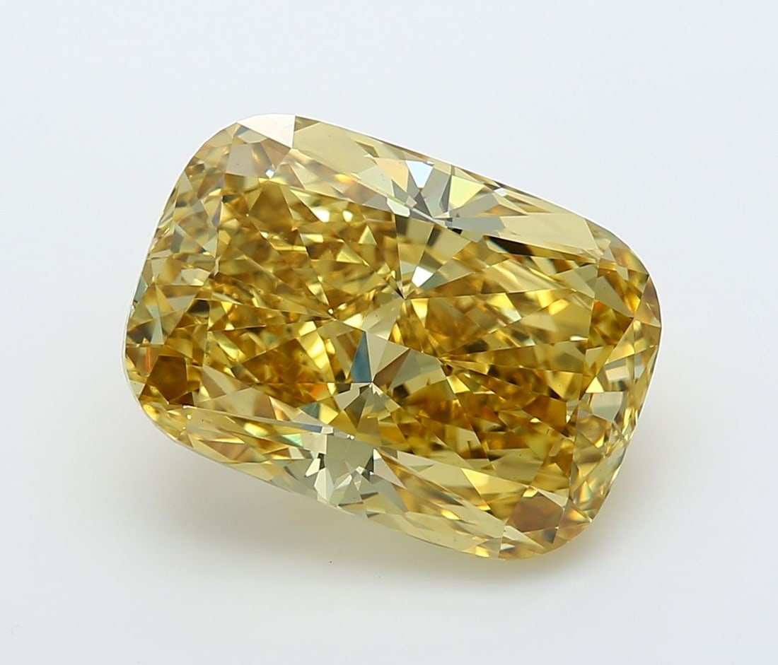 Loose Diamond - CUSHION MODIFIED 7.53ct Fancy Vivid Yellow VS1: Loose Diamond - CUSHION MODIFIED 7.53ct Fancy Vivid Yellow VS1 Source: This is a real non-mined Diamond that has been grown in a lab Shape: CUSHION MODIFIED Carats: 7.53 Color: Fancy Vivid Yellow Cert